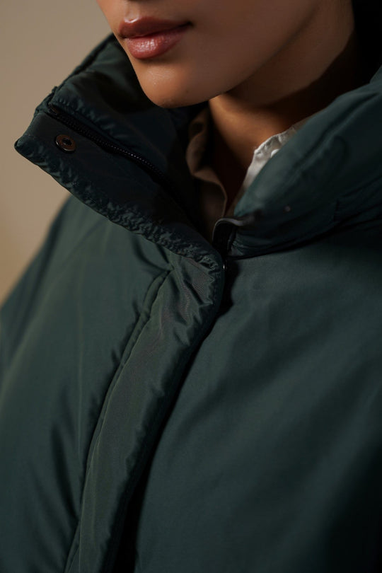FOREST GREEN CAMP ESSENTIAL PUFFER