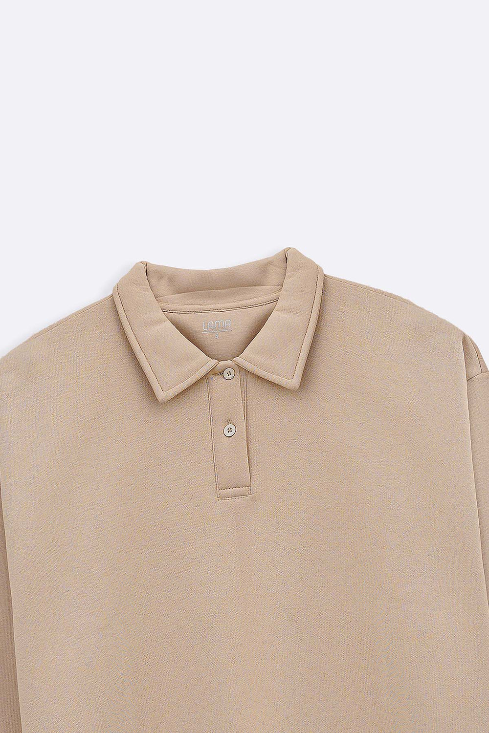 BEIGE CLASSIC FLEECE POLO