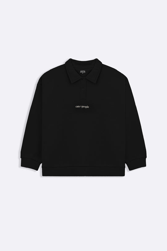 BLACK CAT SUPREMACY FLEECE POLO