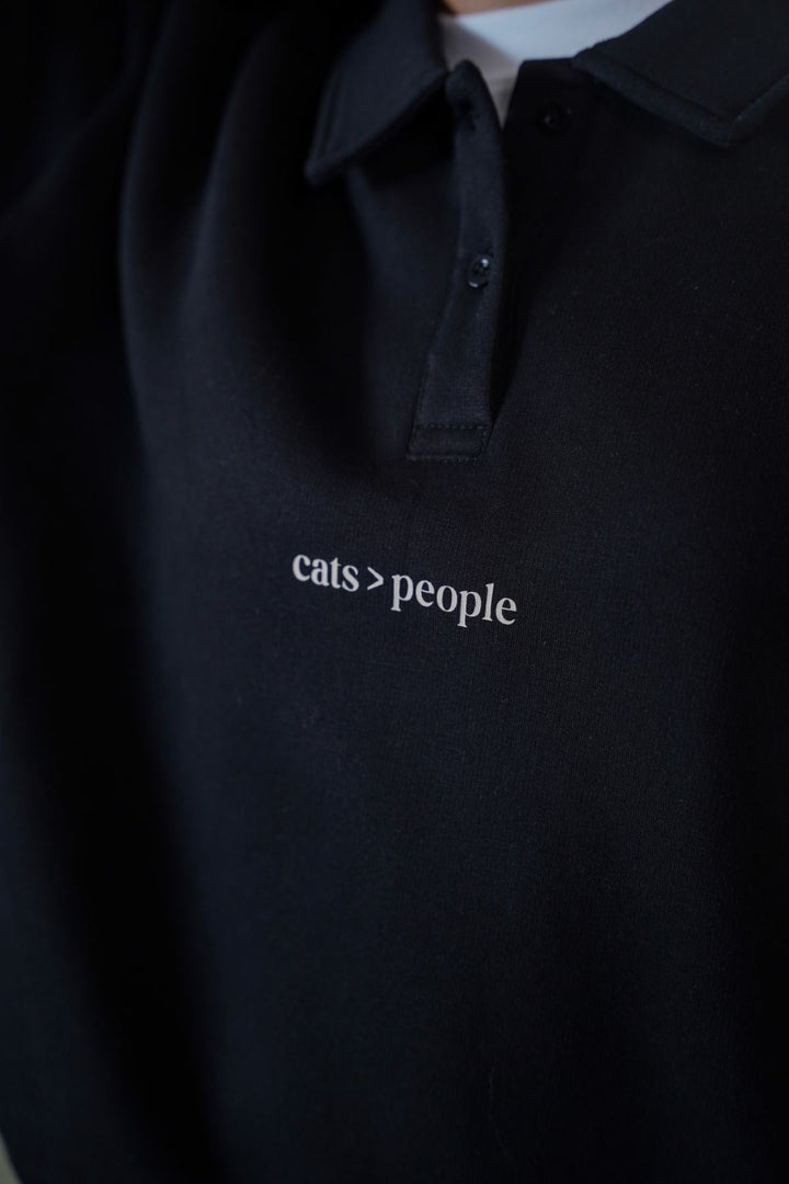 BLACK CAT SUPREMACY FLEECE POLO
