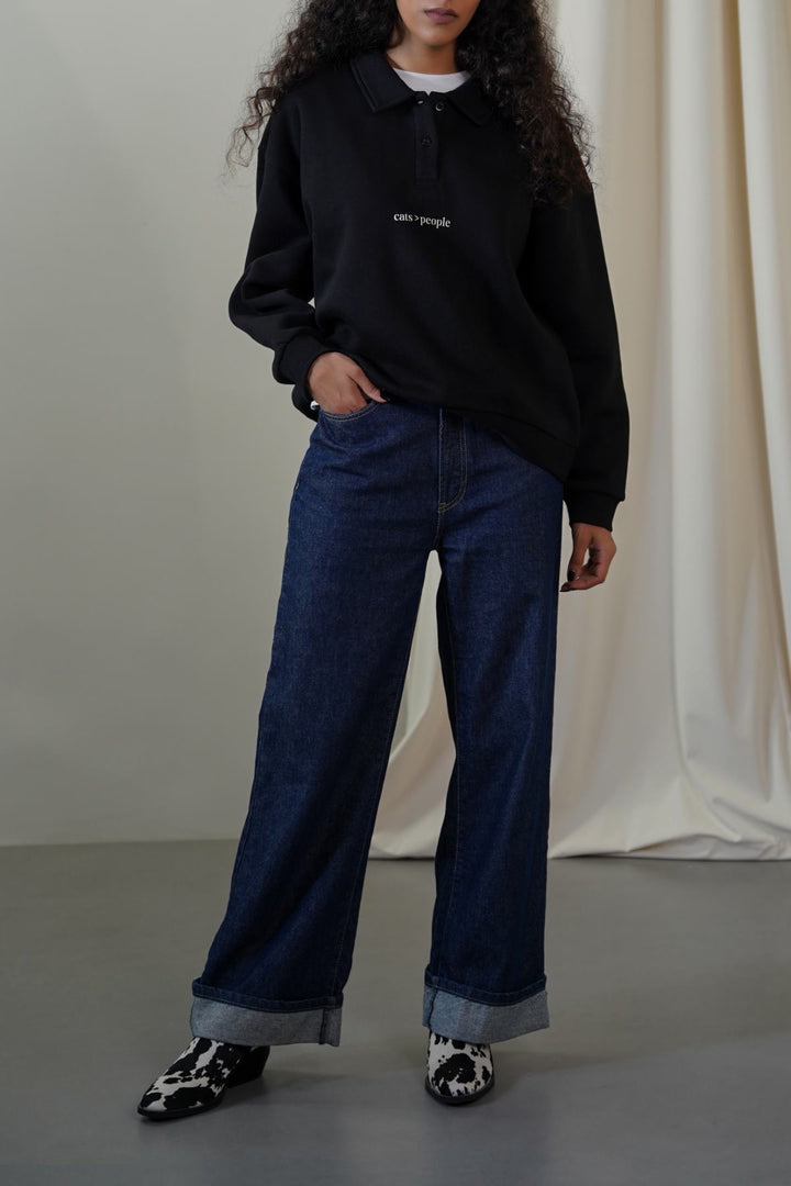 BLACK CAT SUPREMACY FLEECE POLO