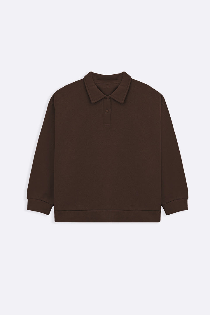 BROWN CLASSIC FLEECE POLO