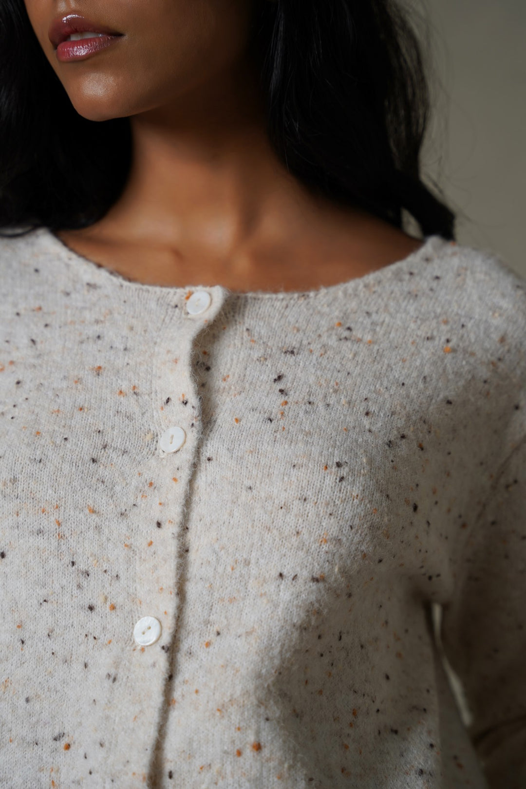 CREAM CONFETTI CARDIGAN