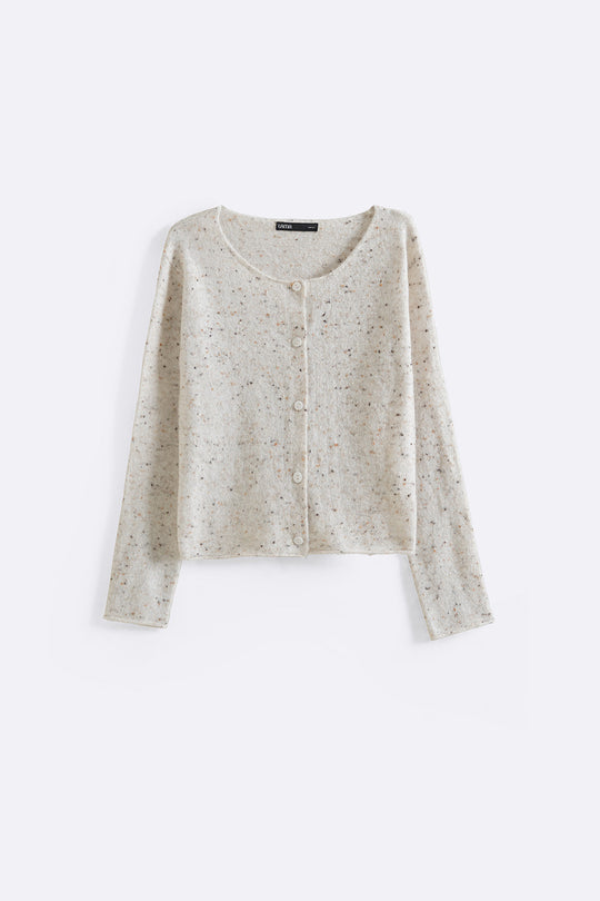 CREAM CONFETTI CARDIGAN