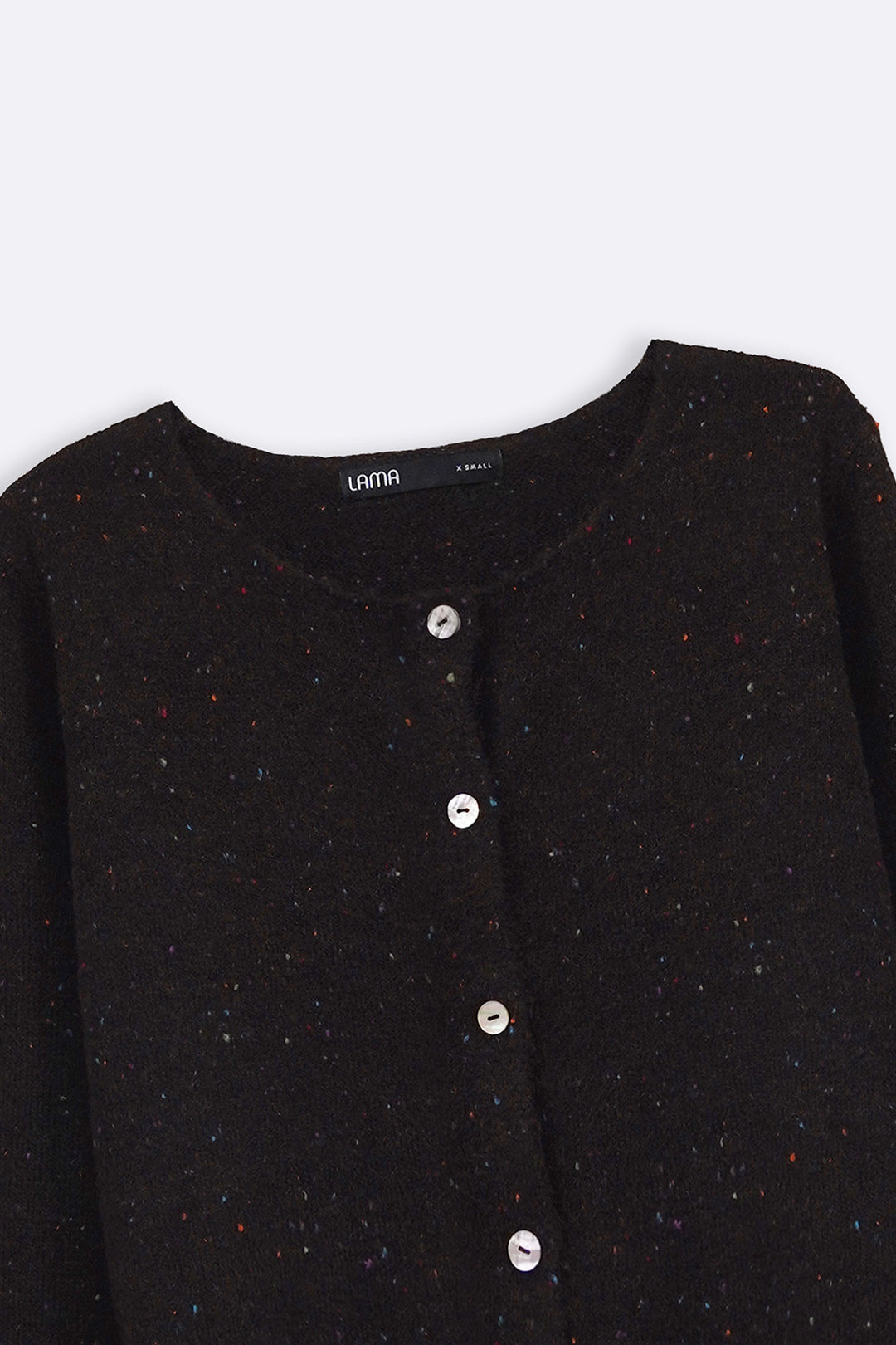 DARK BROWN CONFETTI CARDIGAN