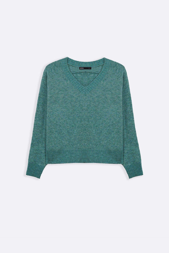 TURQUOISE SOFT BUTTER SWEATER