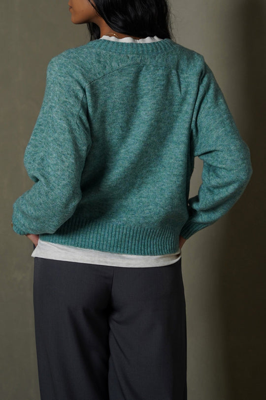 TURQUOISE SOFT BUTTER SWEATER