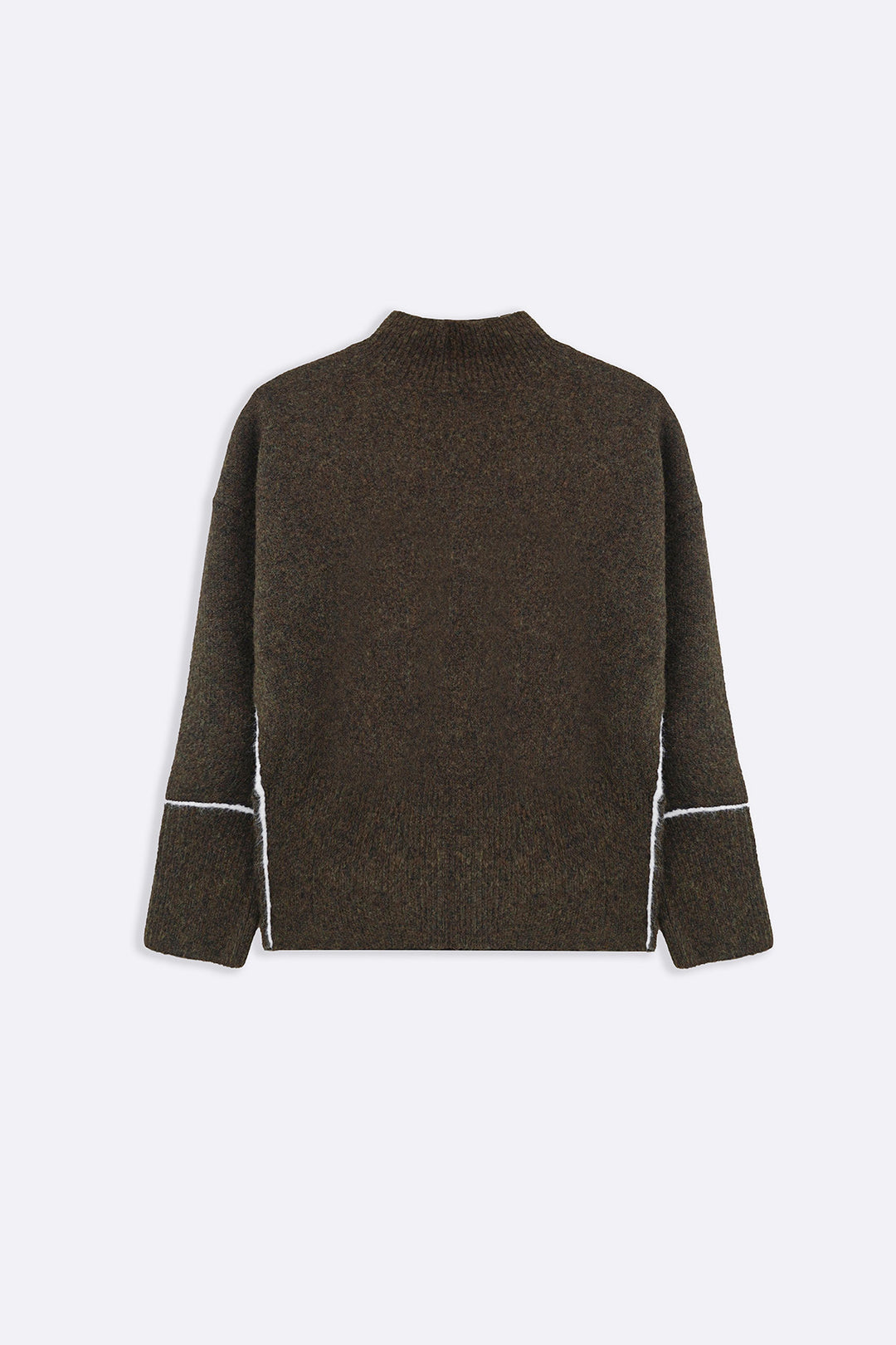 GREEN LINEA MOCKNECK SWEATER