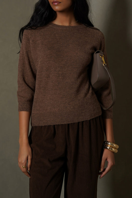 BROWN BEAR HUG SWEATER