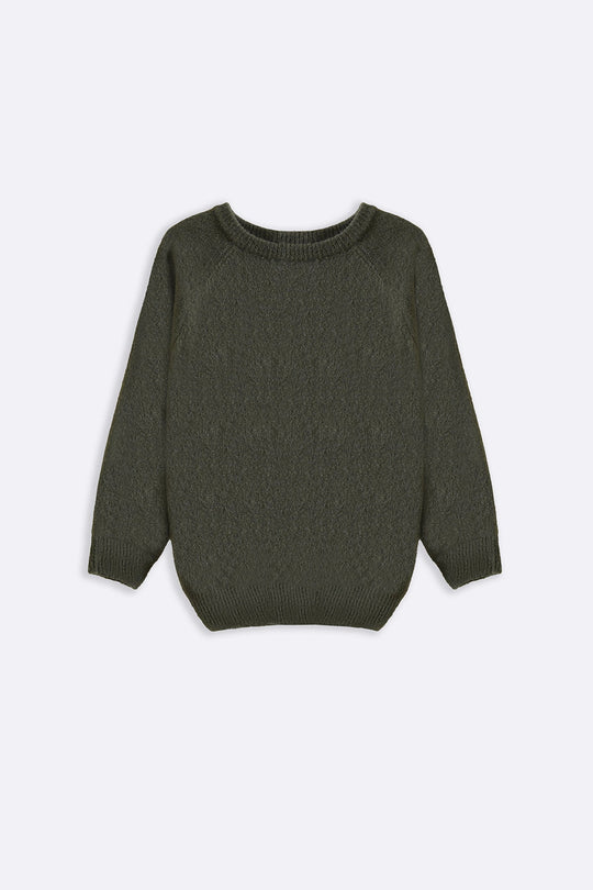 GREEN BEAR HUG SWEATER