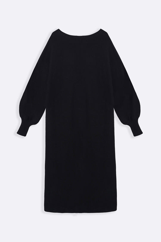 BLACK BABY BUTTON DRESS