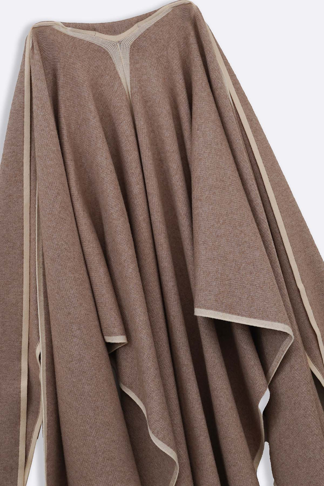 DARK BEIGE MAISON DRAPE CAPE