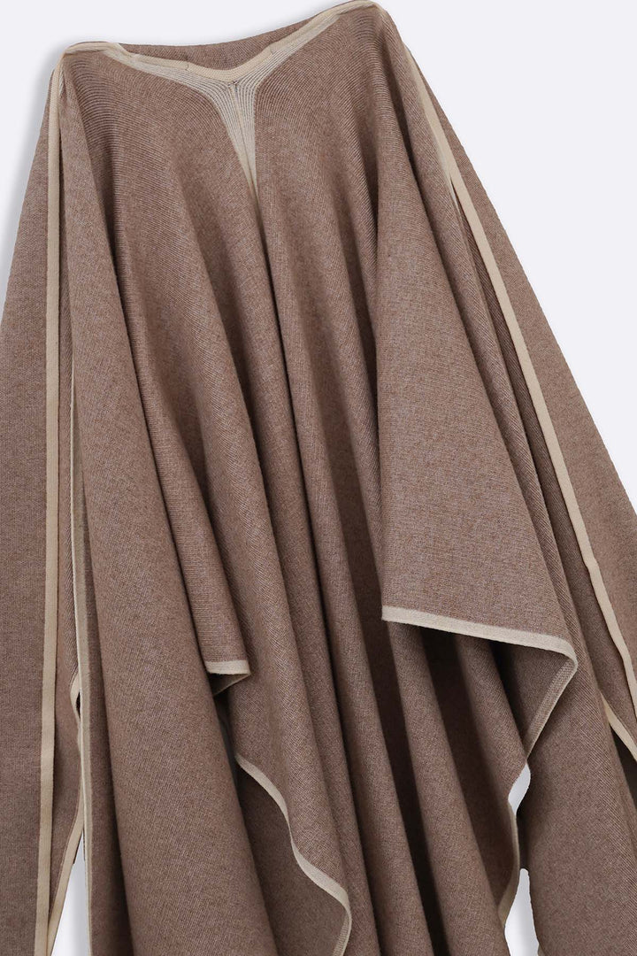 DARK BEIGE MAISON DRAPE CAPE