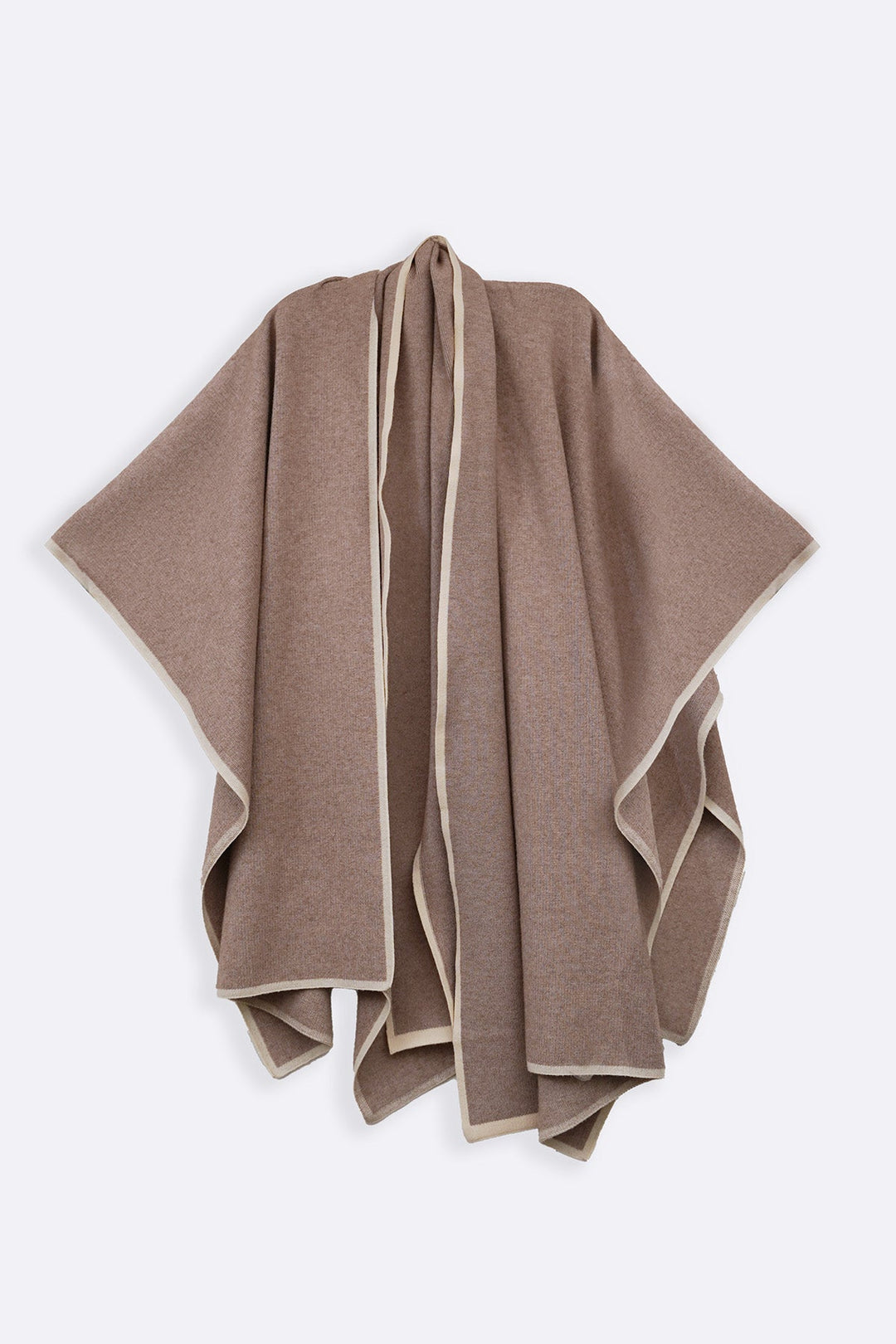DARK BEIGE MAISON DRAPE CAPE