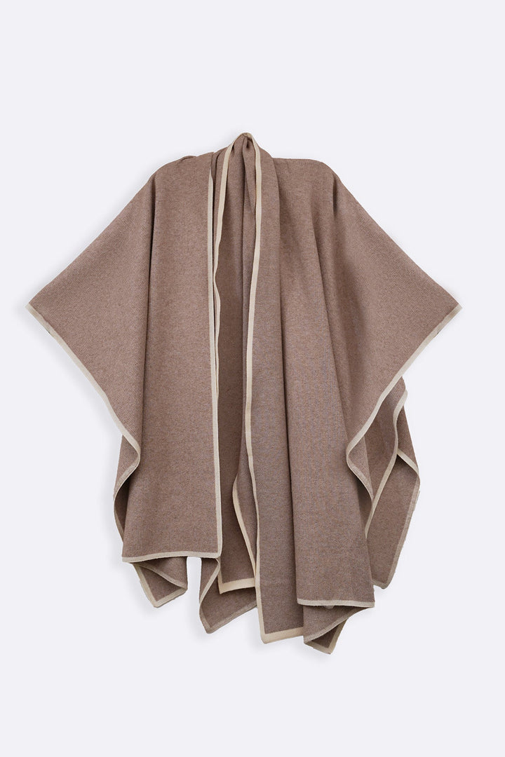 DARK BEIGE MAISON DRAPE CAPE