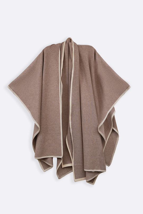 DARK BEIGE MAISON DRAPE CAPE