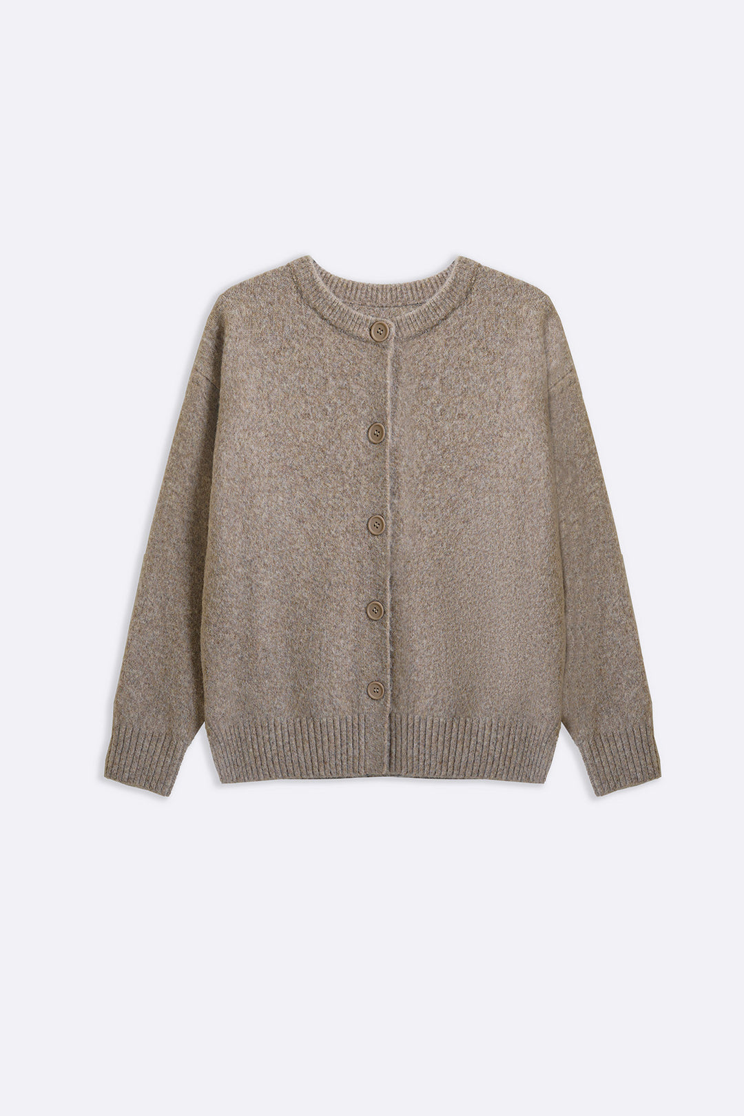 BEIGE TEDDY KNIT CARDIGAN
