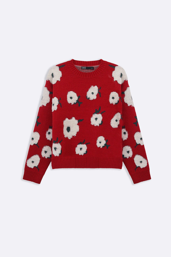 CHERRY FLORAL EMBROIDERED JUMPER