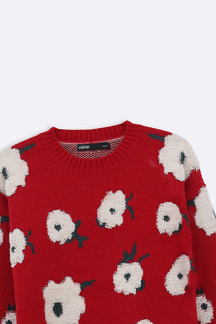 CHERRY FLORAL EMBROIDERED JUMPER