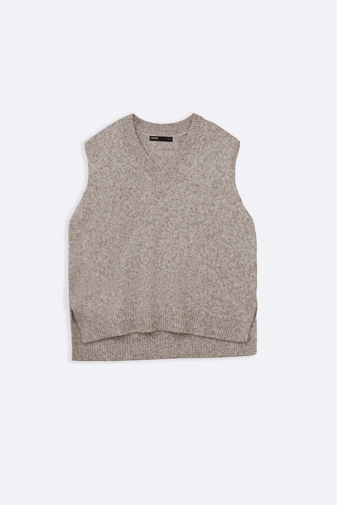 BEIGE V-NECK SWEATER VEST