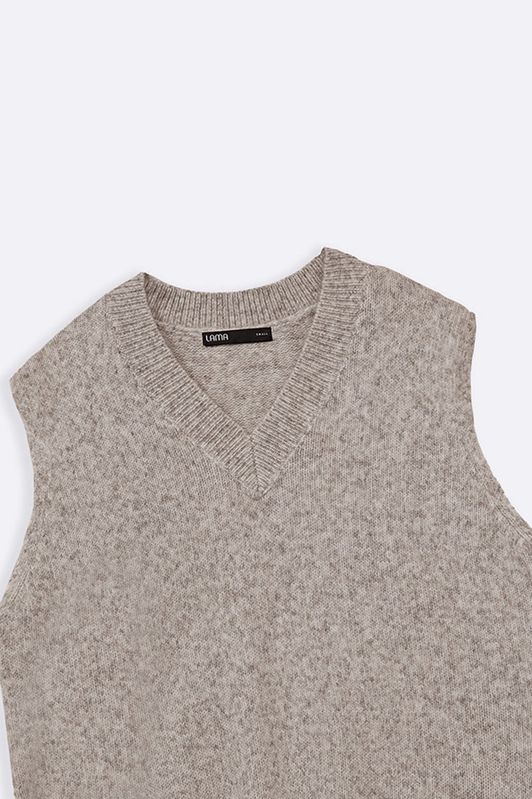 BEIGE V-NECK SWEATER VEST