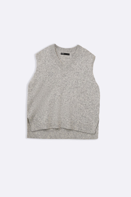 GREY V-NECK SWEATER VEST