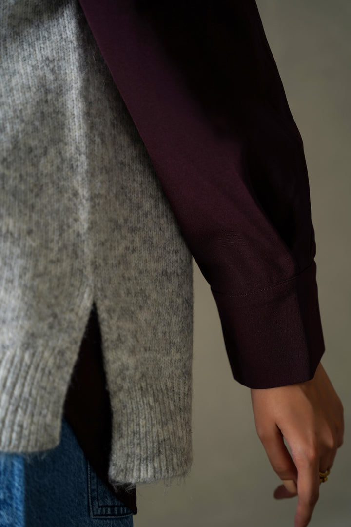 GREY V-NECK SWEATER VEST
