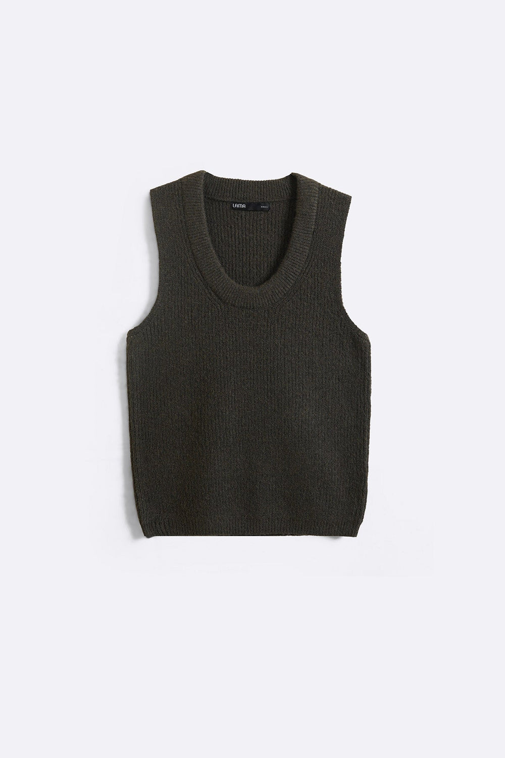GREEN U-NECK SWEATER VEST