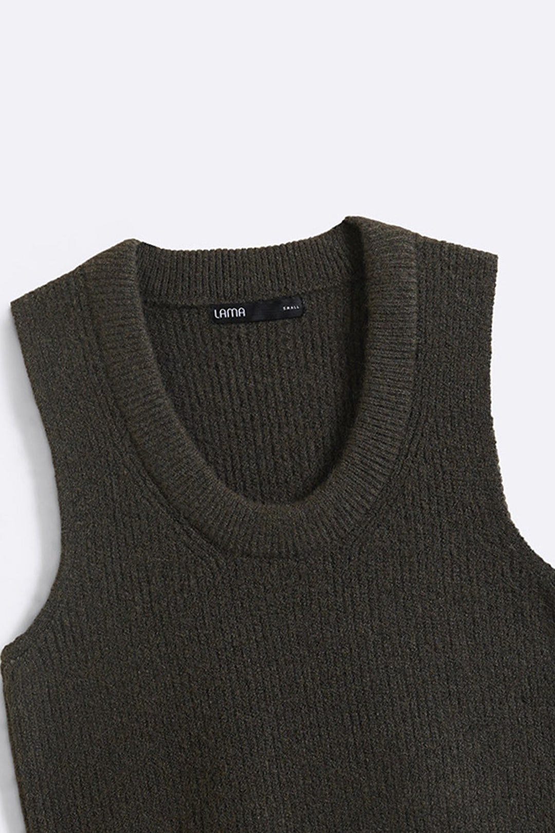 GREEN U-NECK SWEATER VEST
