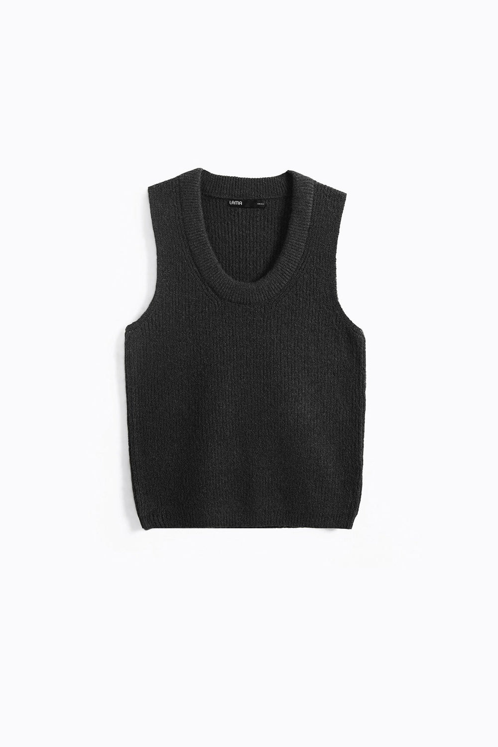 GREY U-NECK SWEATER VEST