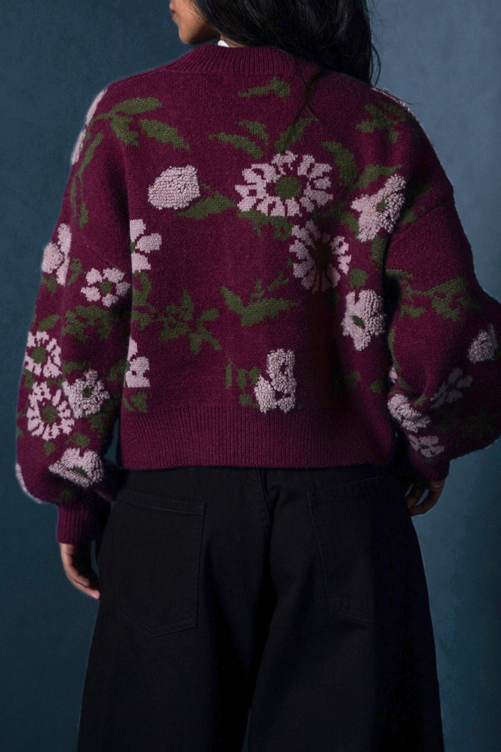 PLUM AUTUMN SHORT CARDIGAN