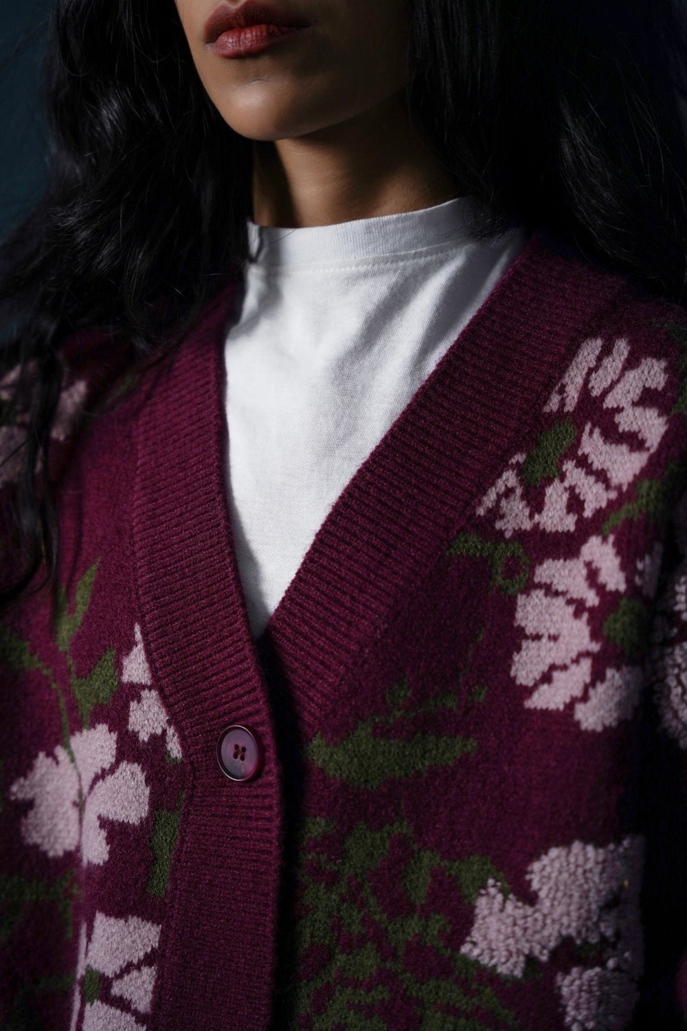 PLUM AUTUMN SHORT CARDIGAN