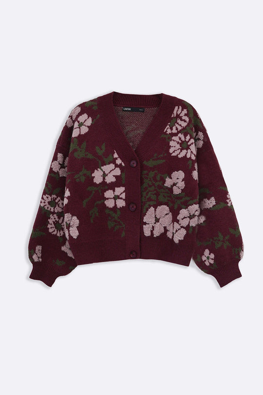 PLUM AUTUMN SHORT CARDIGAN