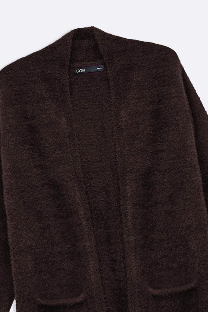COFFEE ANGEL HAIR CARDIGAN