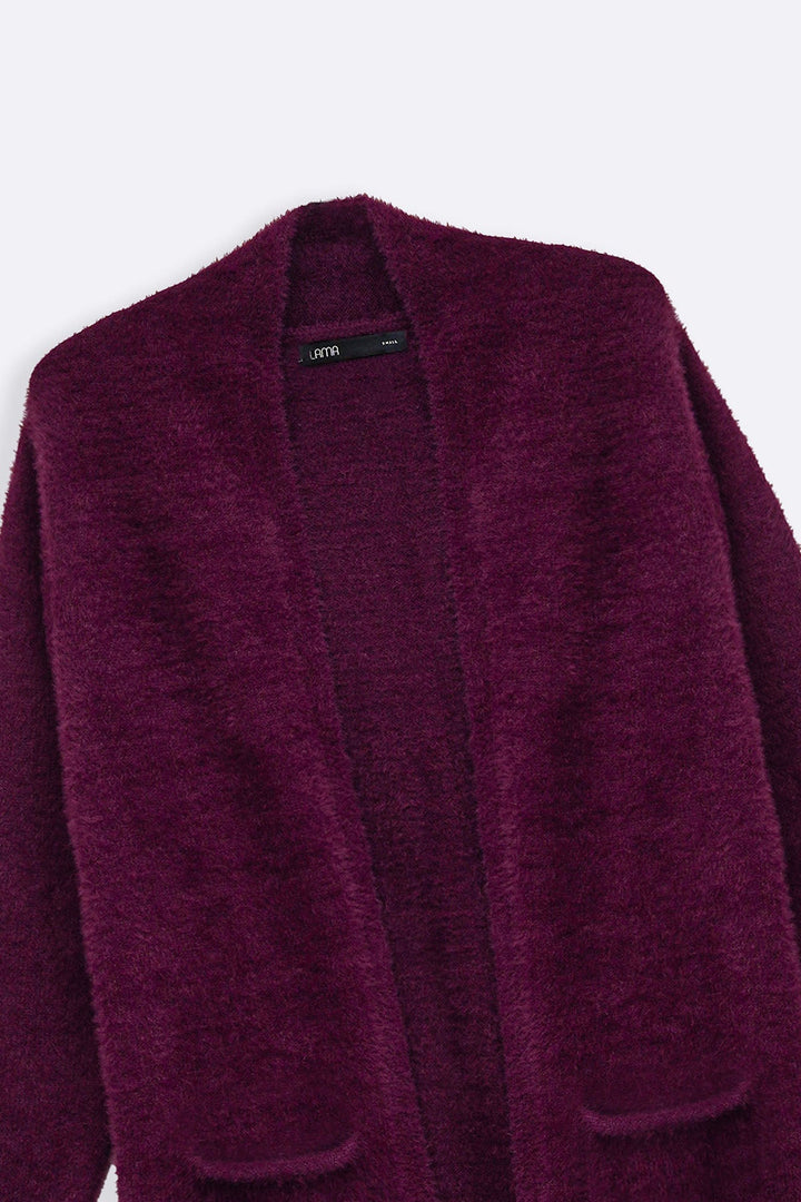 PLUM ANGEL HAIR CARDIGAN