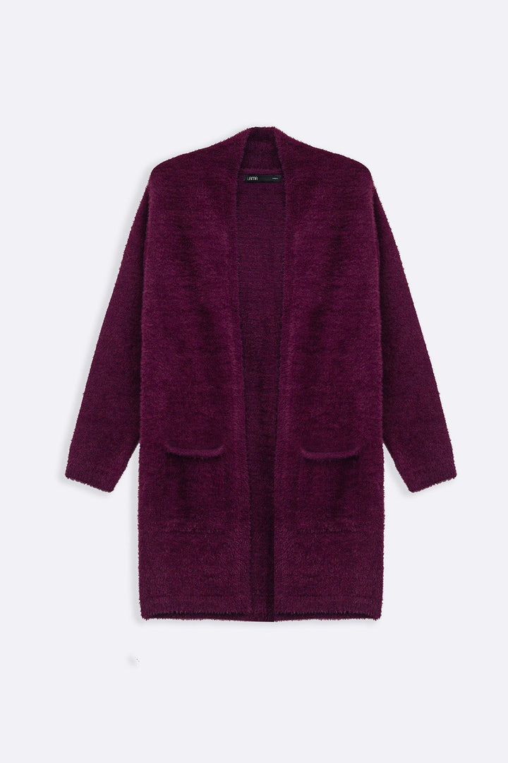 PLUM ANGEL HAIR CARDIGAN