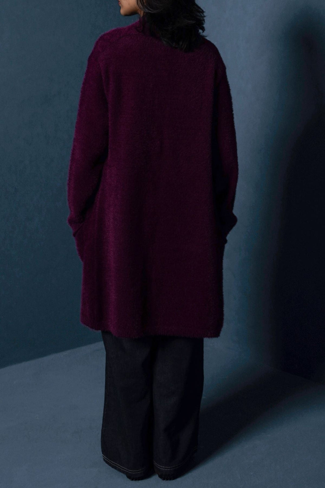 PLUM ANGEL HAIR CARDIGAN