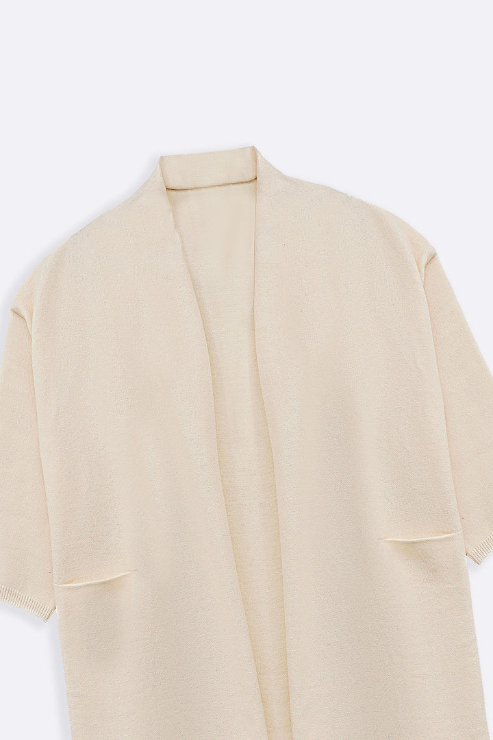 CREAM LONGLINE RORI CARDIGAN