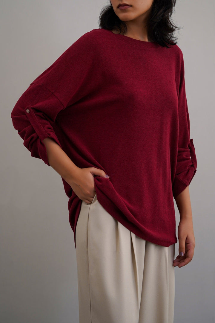 MAROON AUTUMN WHISPER TEE