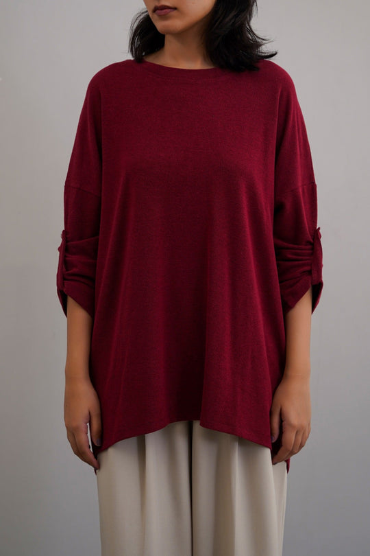 MAROON AUTUMN WHISPER TEE