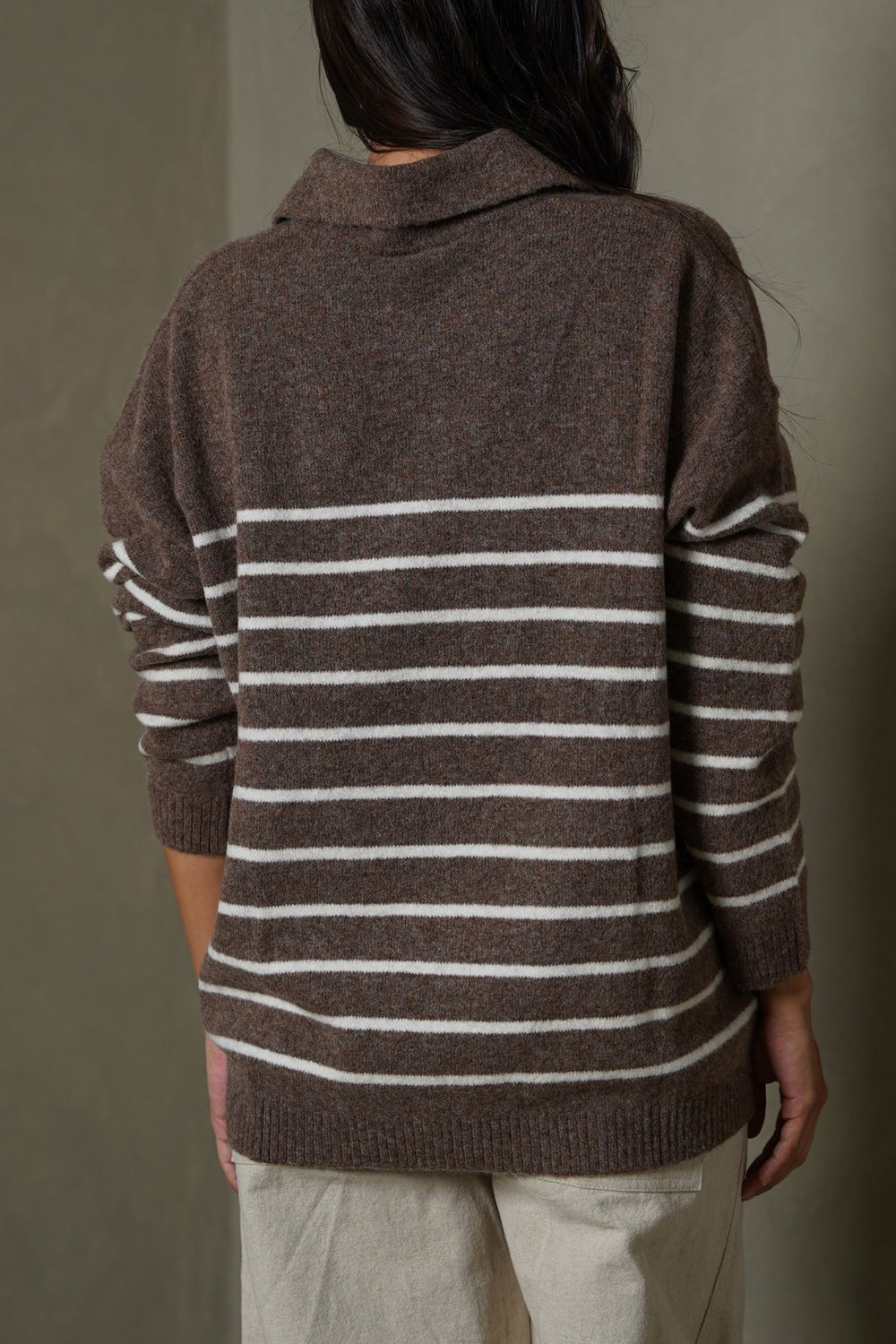 BROWN MARINE WOOLY SWEATER
