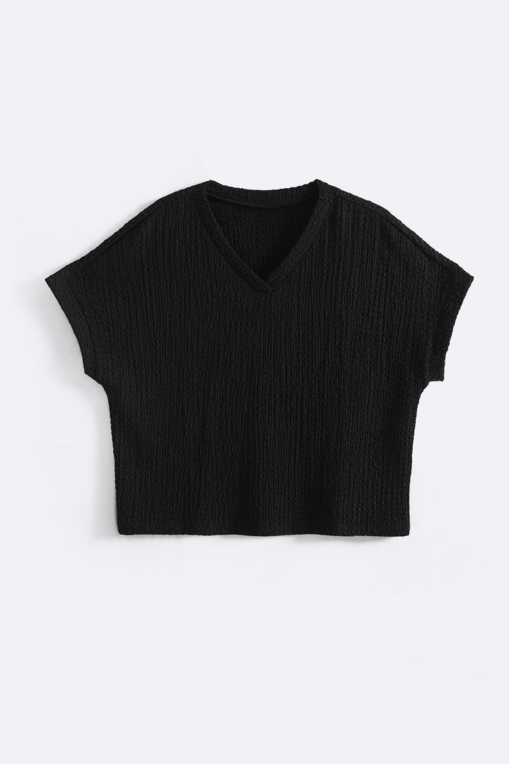 CRINKLE CASCADE TEE