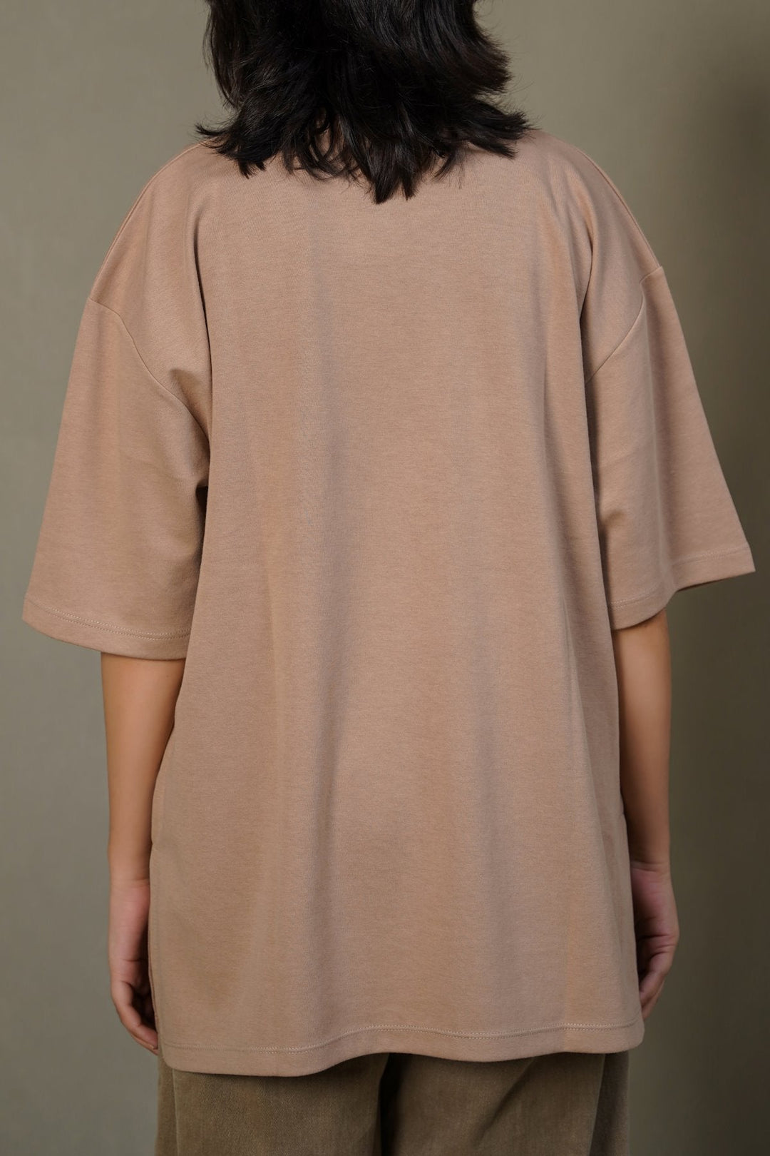KHAKI OVERSIZED TEE
