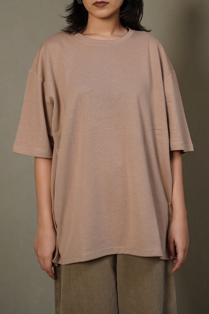 KHAKI OVERSIZED TEE