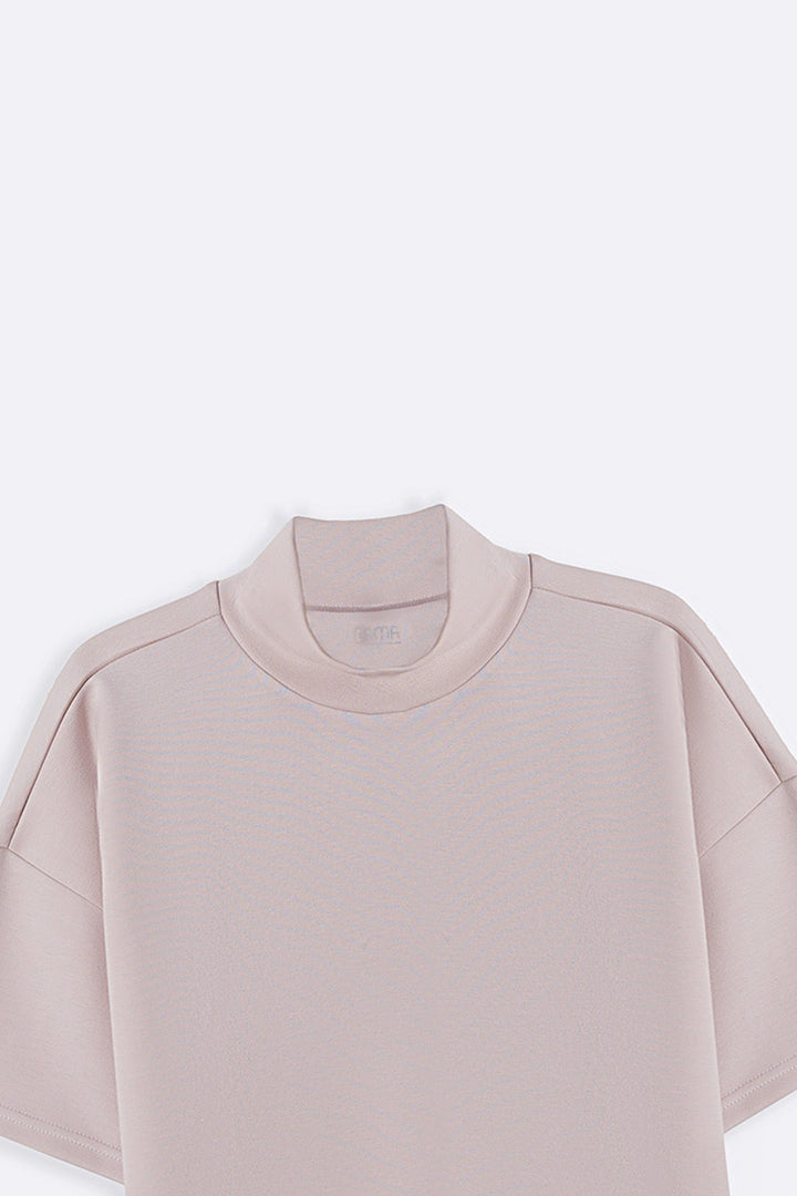 BEIGE NEOPRENE HIGH NECK