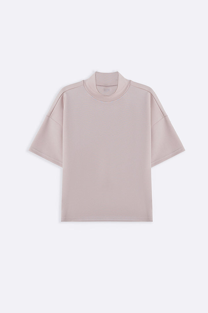 BEIGE NEOPRENE HIGH NECK