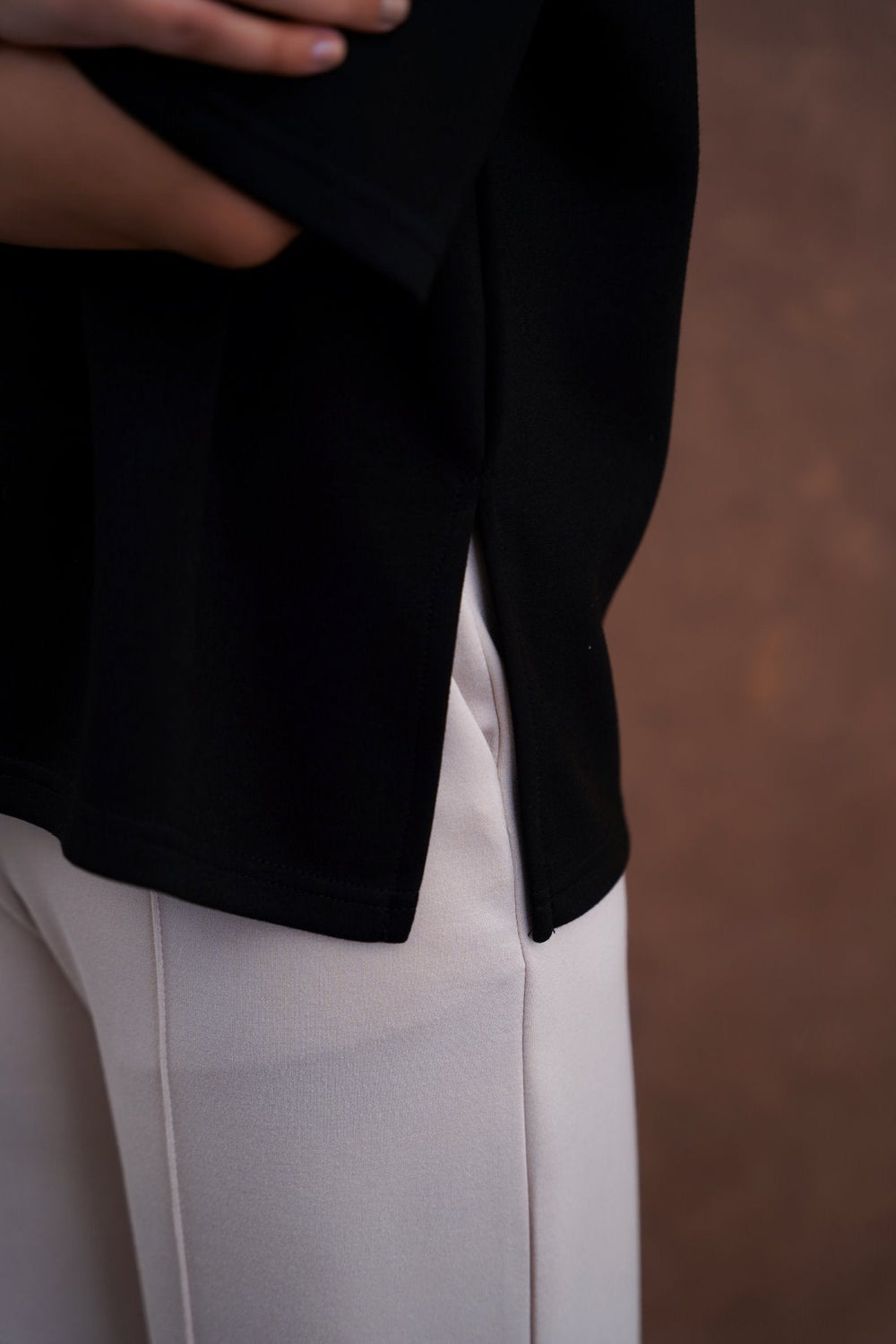 BLACK NEOPRENE HIGH NECK