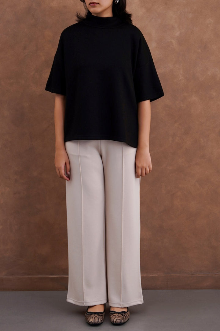 BLACK NEOPRENE HIGH NECK