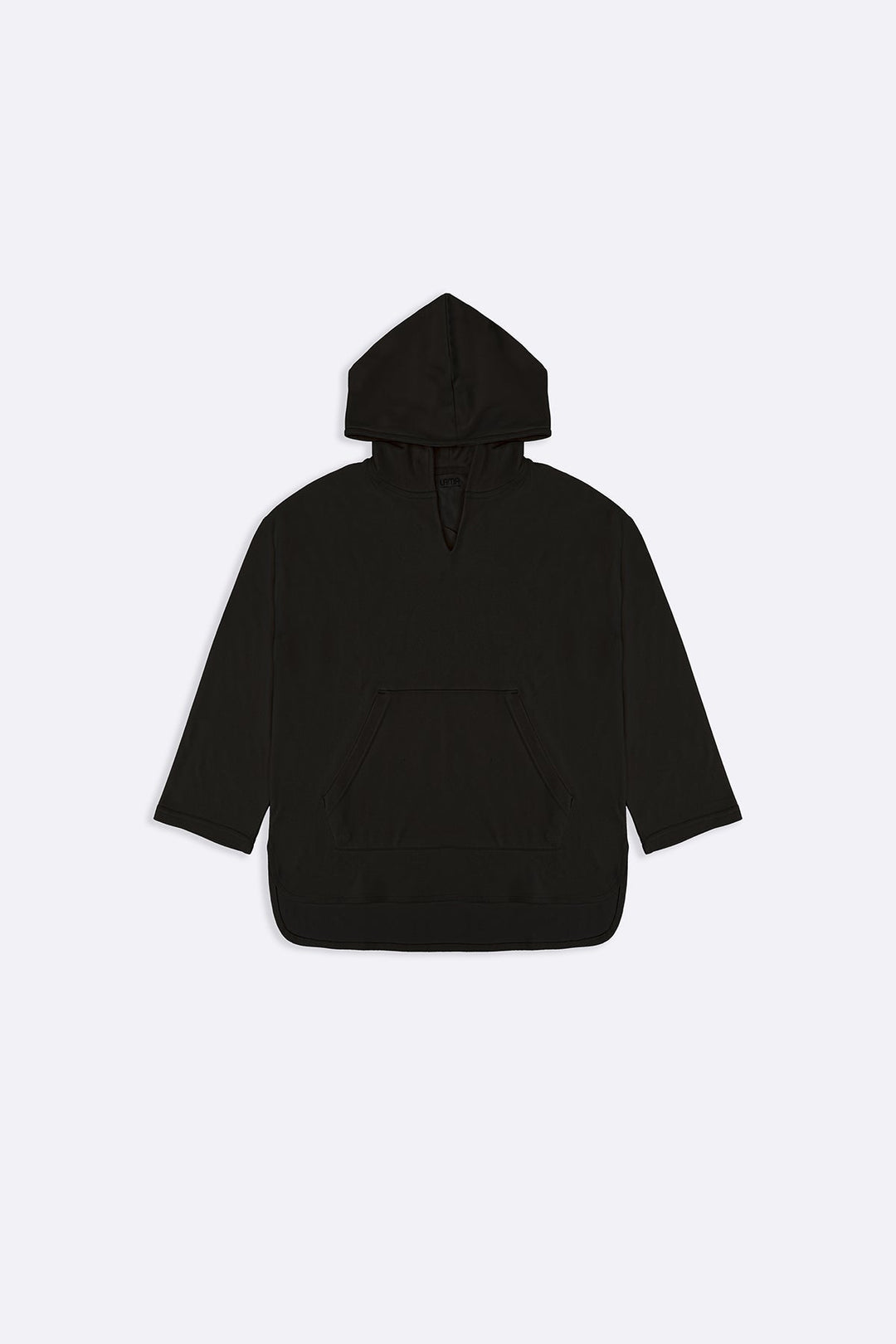 BLACK LOUNGE V-NECK HOODIE