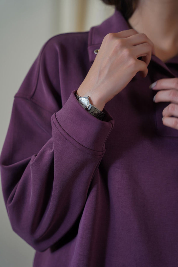PLUM SOFT ALL-DAY PULLOVER